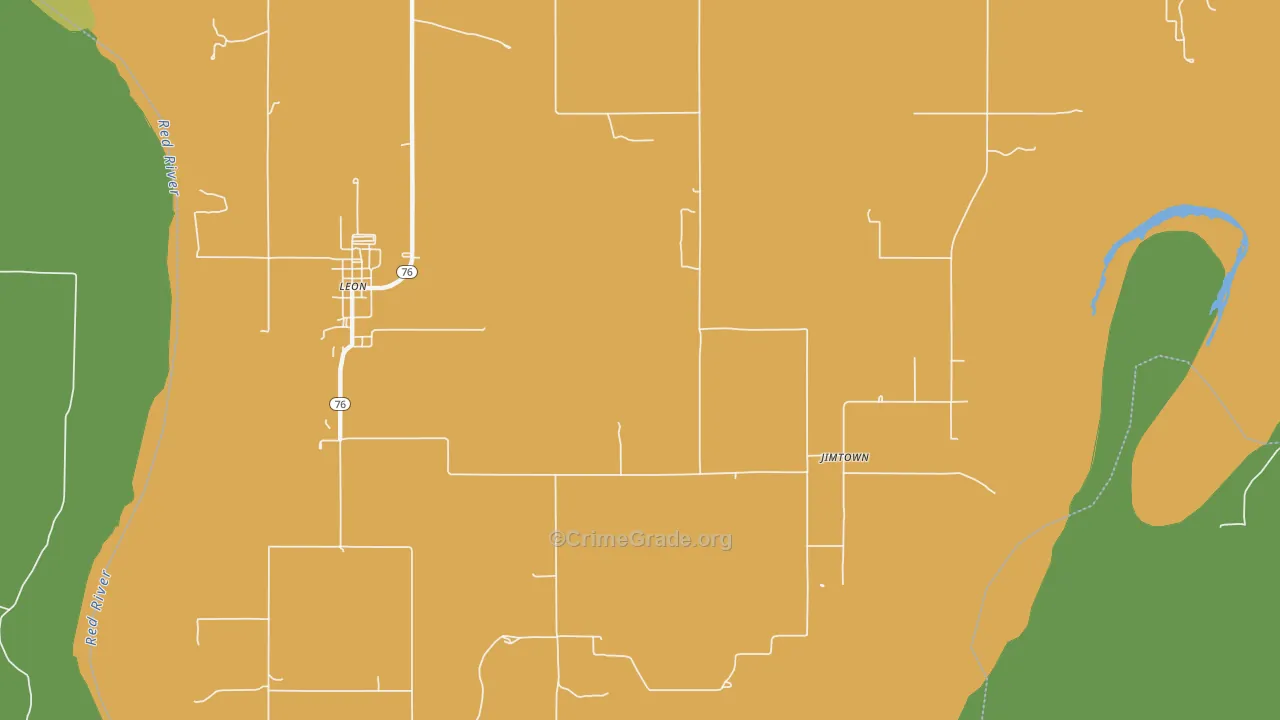 Jimtown, OK Map of Murder Rates