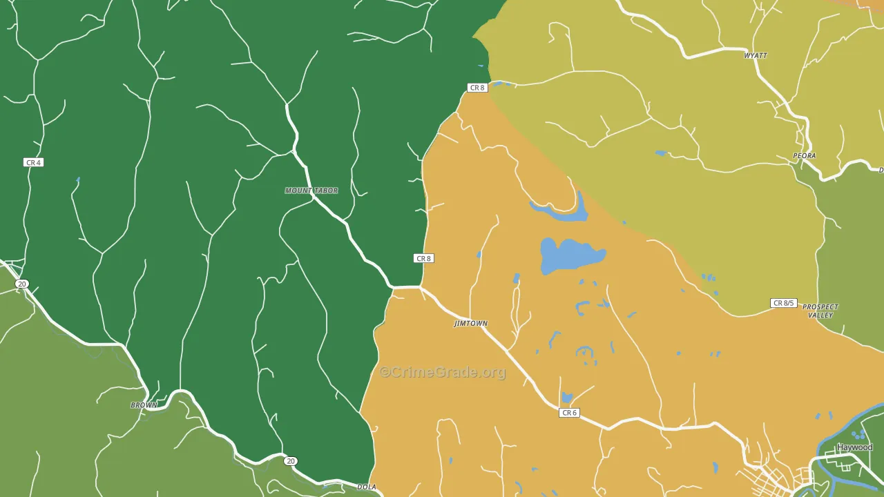 Jimtown, WV Map of Murder Rates