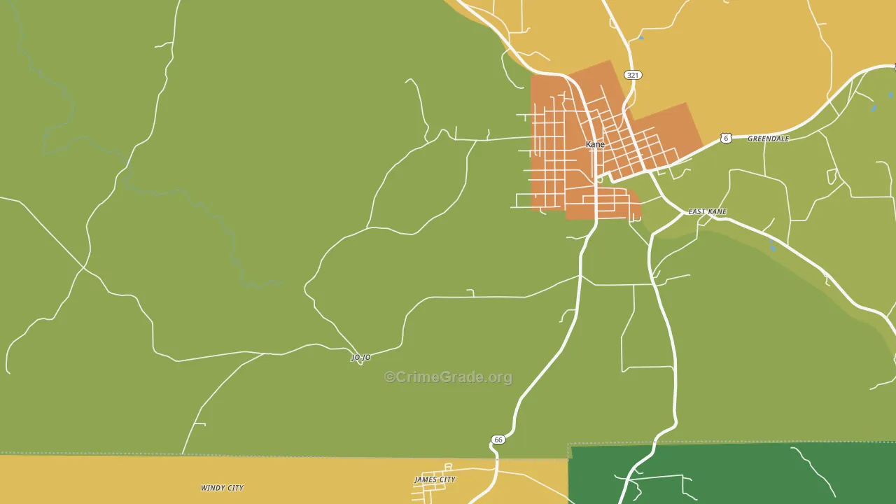 Jo Jo, PA Map of Murder Rates