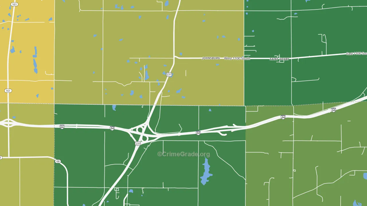 Johnsburg, IN Map of Murder Rates