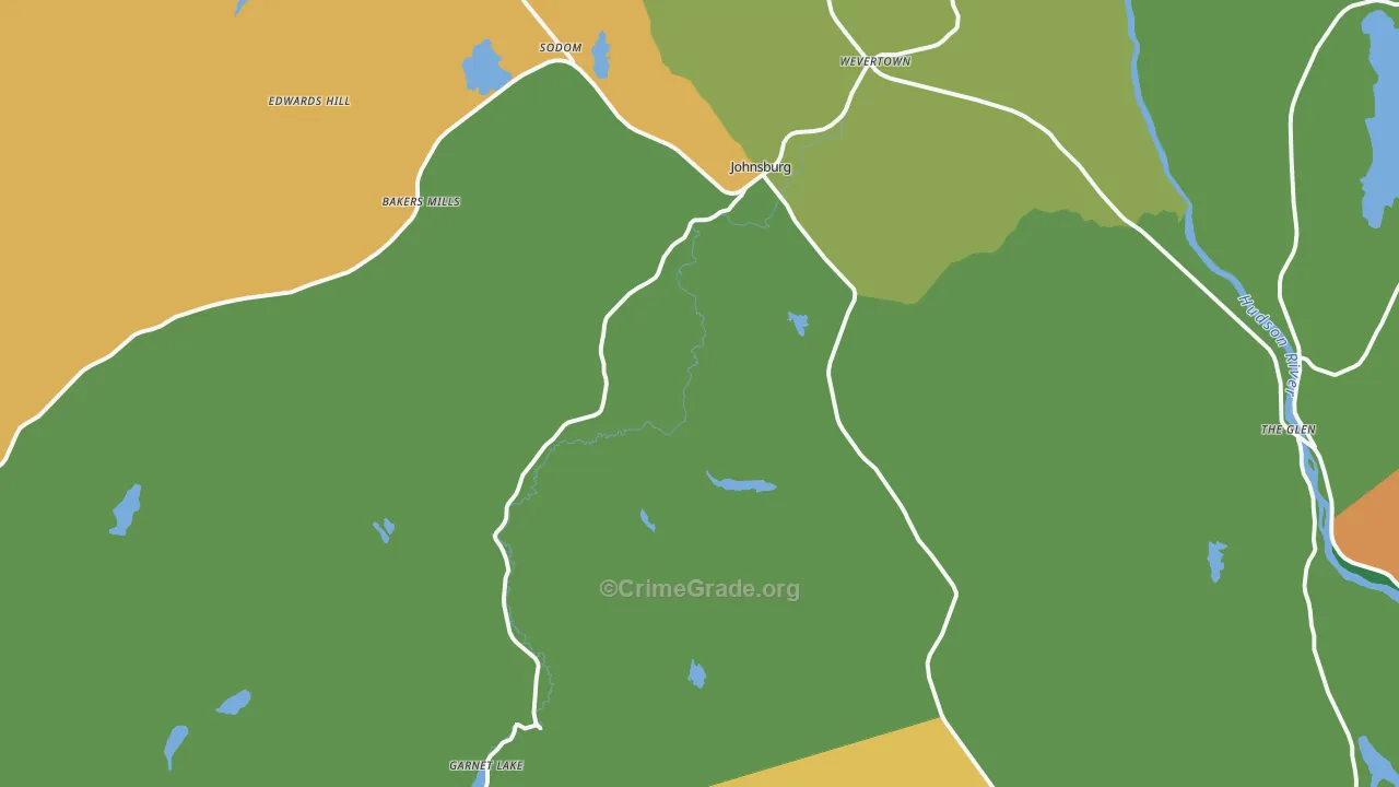 Johnsburg, NY Map of Murder Rates