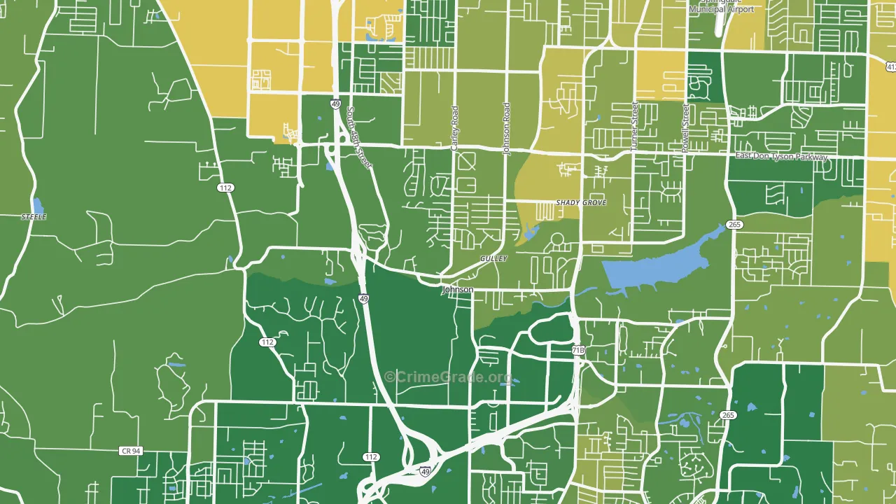Johnson, AR Map of Murder Rates