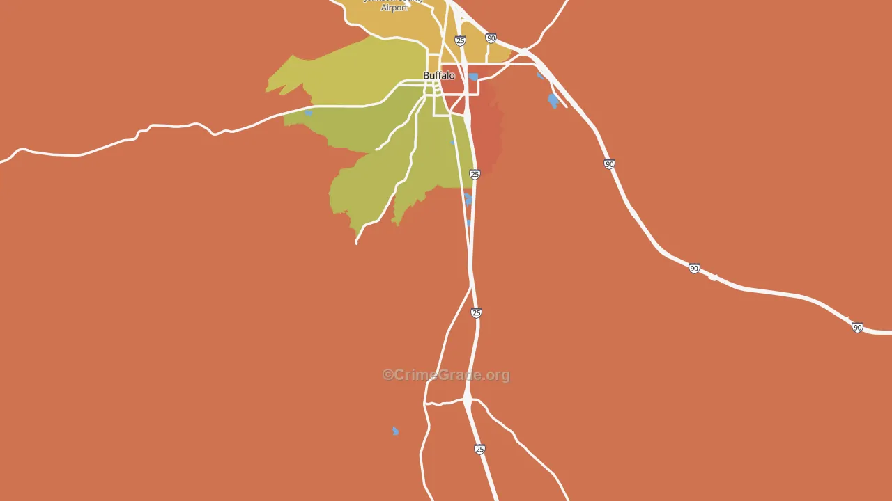 Johnson County, WY Map of Murder Rates