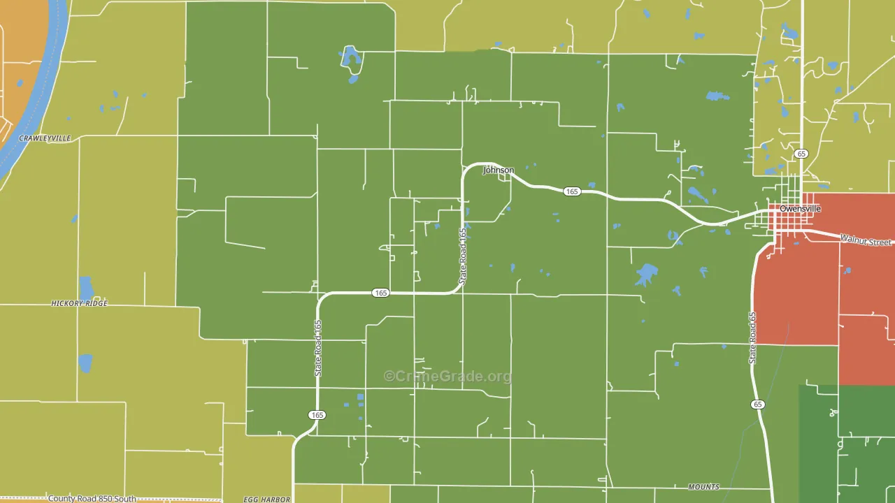 Johnson, IN Map of Murder Rates