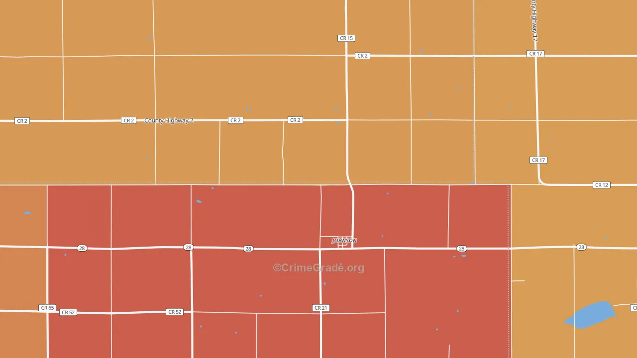 Johnson, MN Map of Murder Rates