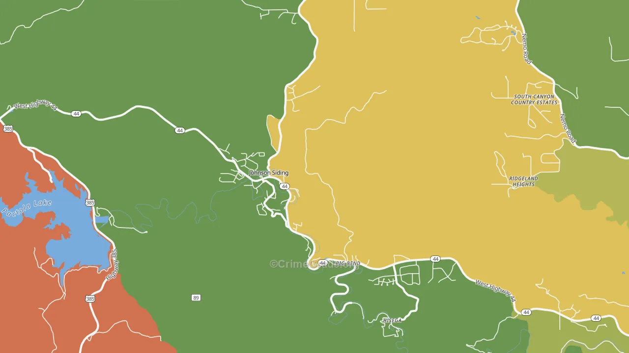 Johnson Siding, SD Map of Murder Rates