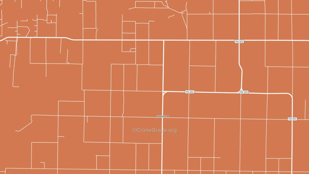 Johnson, TX Map of Murder Rates
