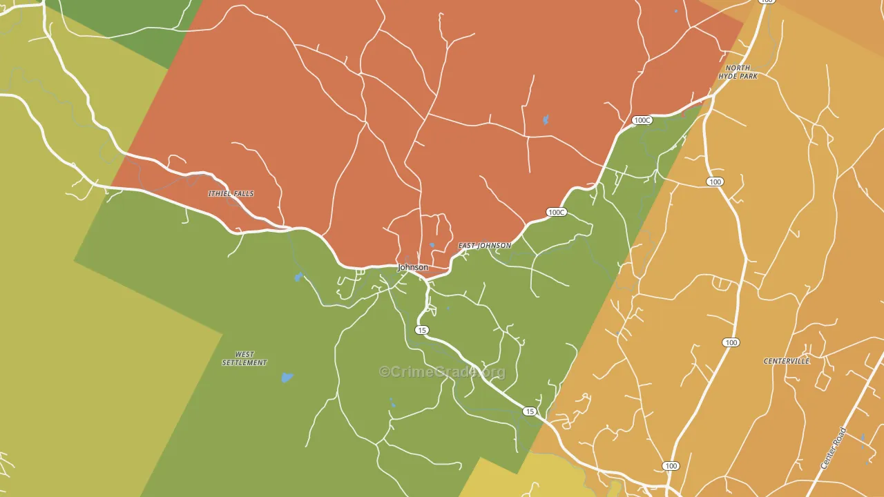 Johnson, VT Map of Murder Rates