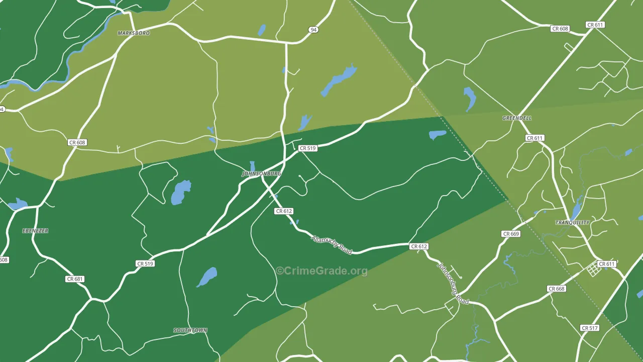 Johnsonburg, NJ Map of Murder Rates