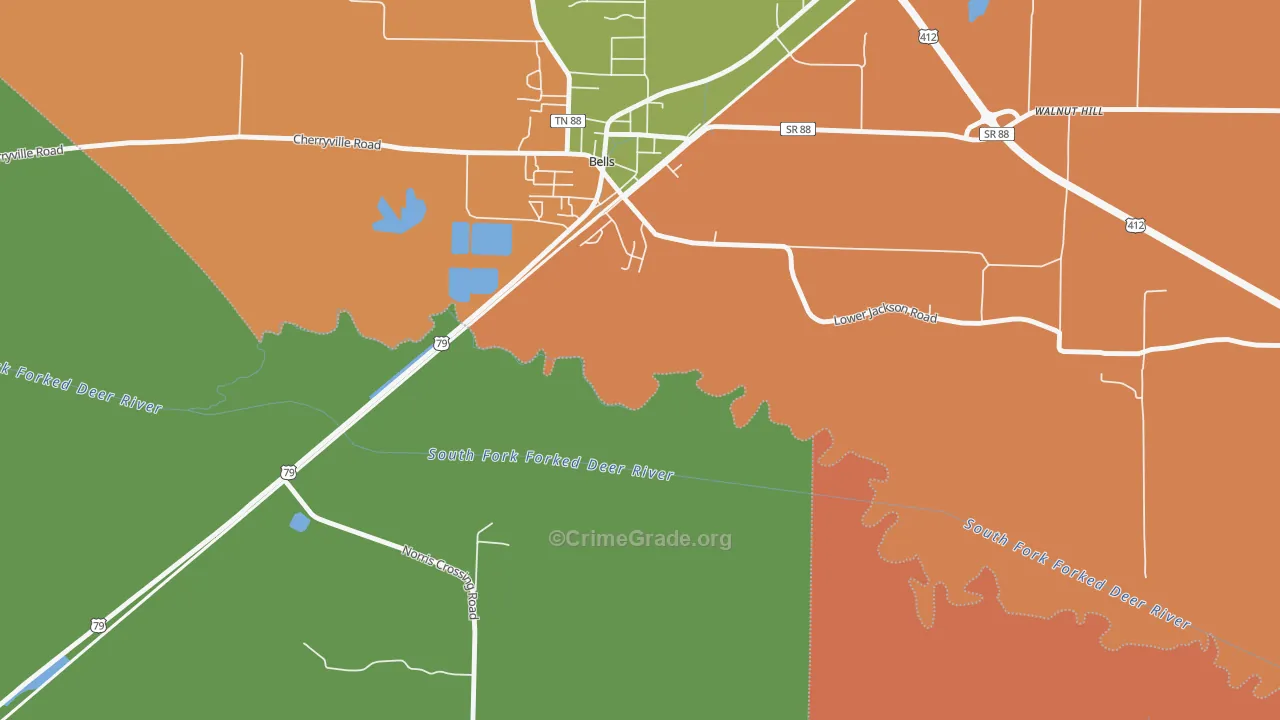 Johnsons Grove, TN Map of Murder Rates