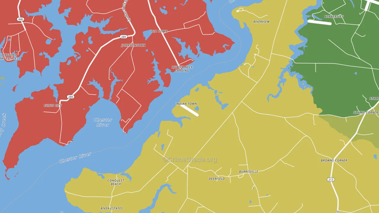 Johnsontown, MD Map of Murder Rates