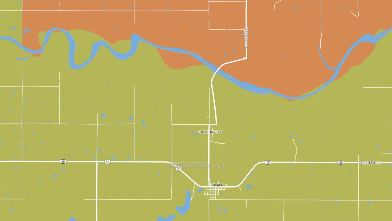Johnsonville, OK Map of Murder Rates