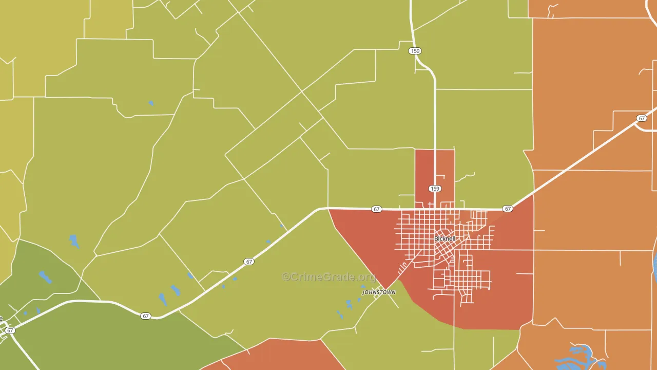 Johnstown, IN Map of Murder Rates