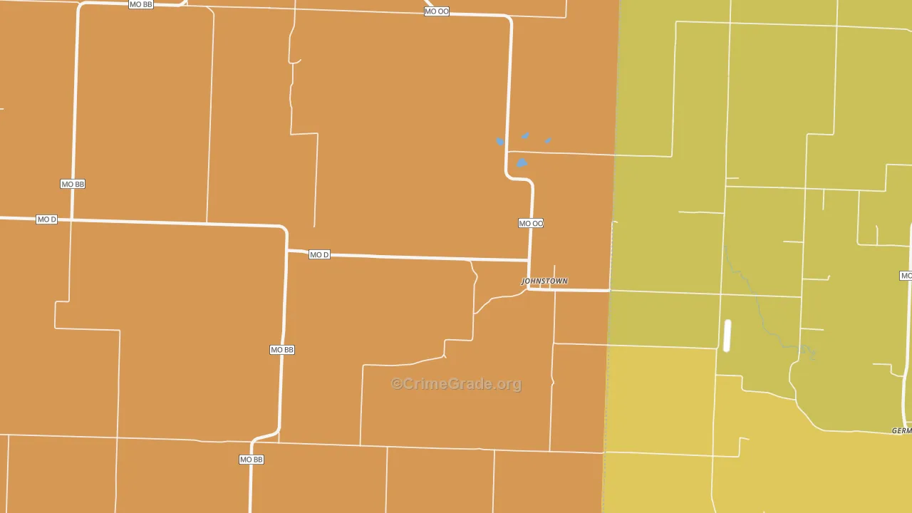 Johnstown, MO Map of Murder Rates