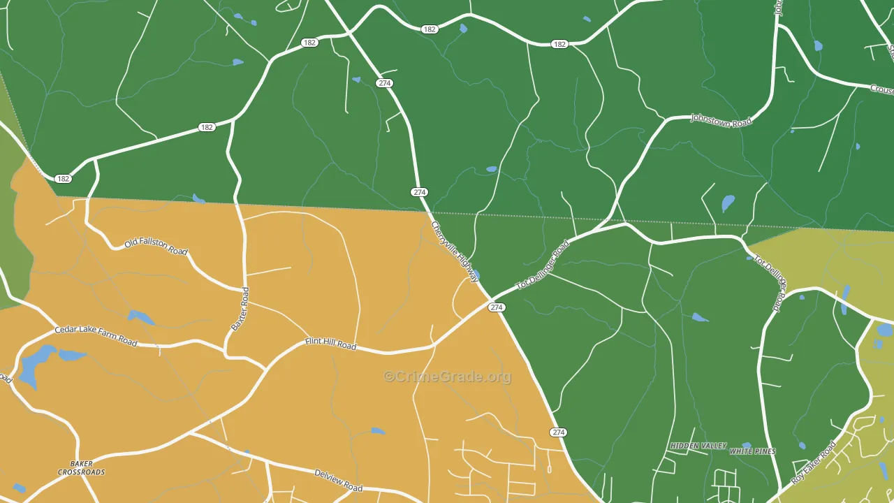 Johnstown, NC Map of Murder Rates