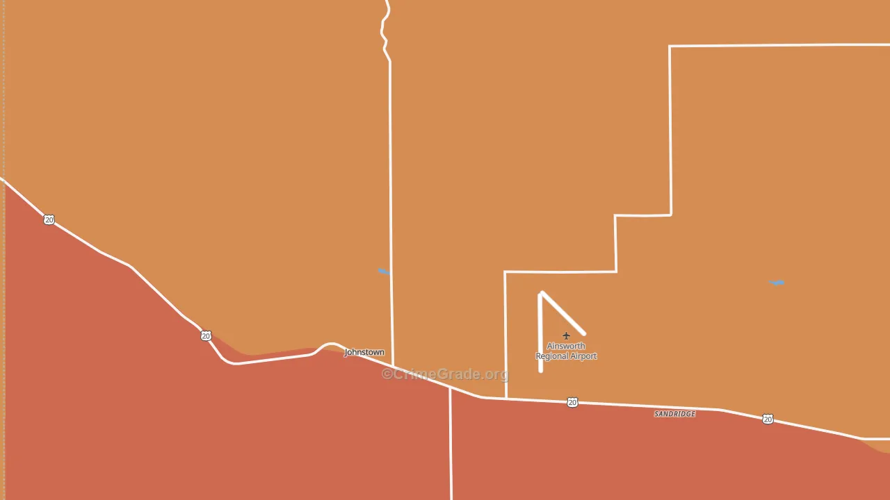 Johnstown, NE Map of Murder Rates