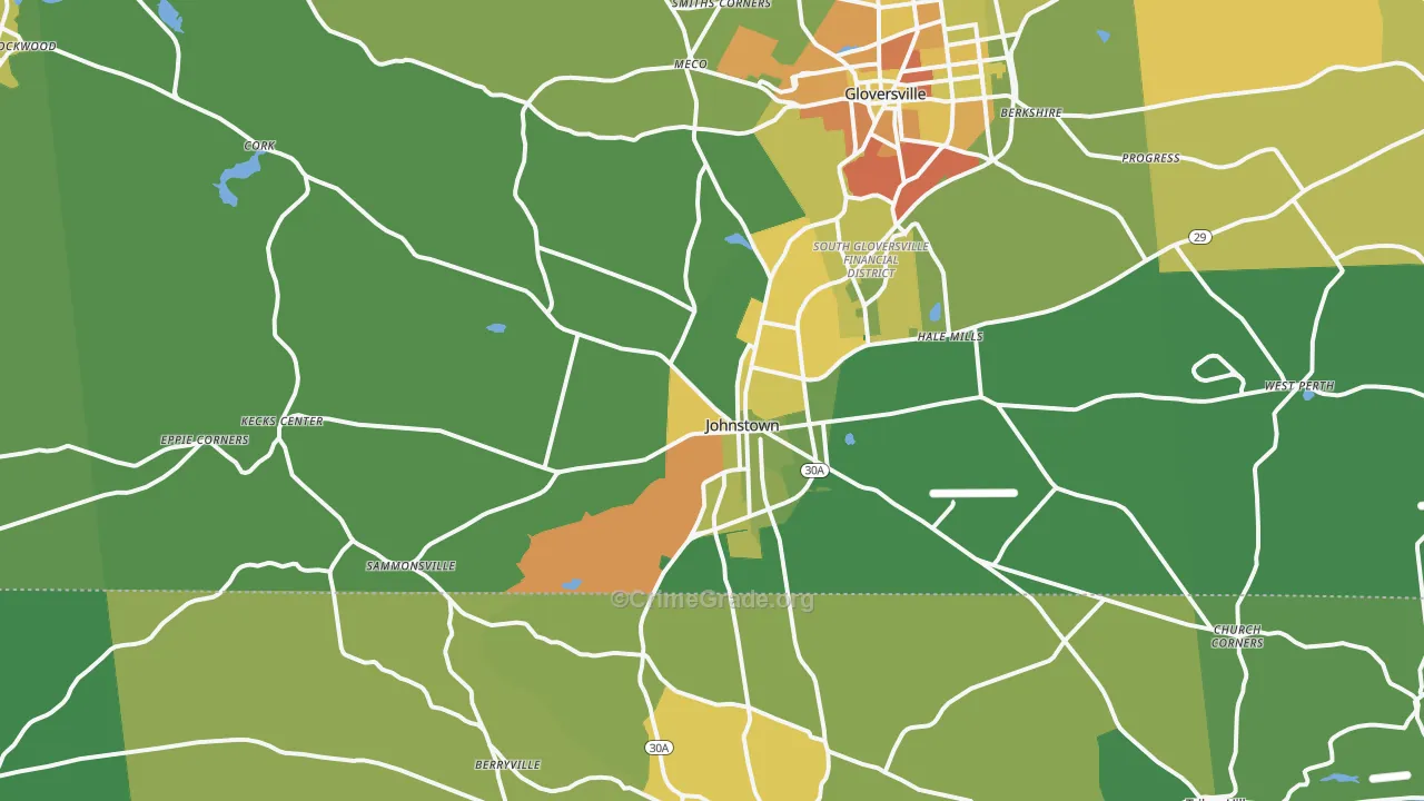 Johnstown, NY Map of Murder Rates