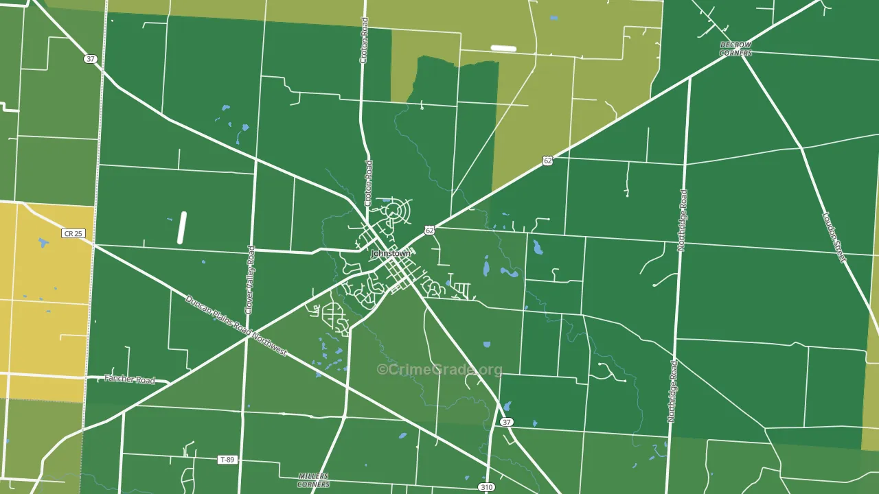 Johnstown, OH Map of Murder Rates