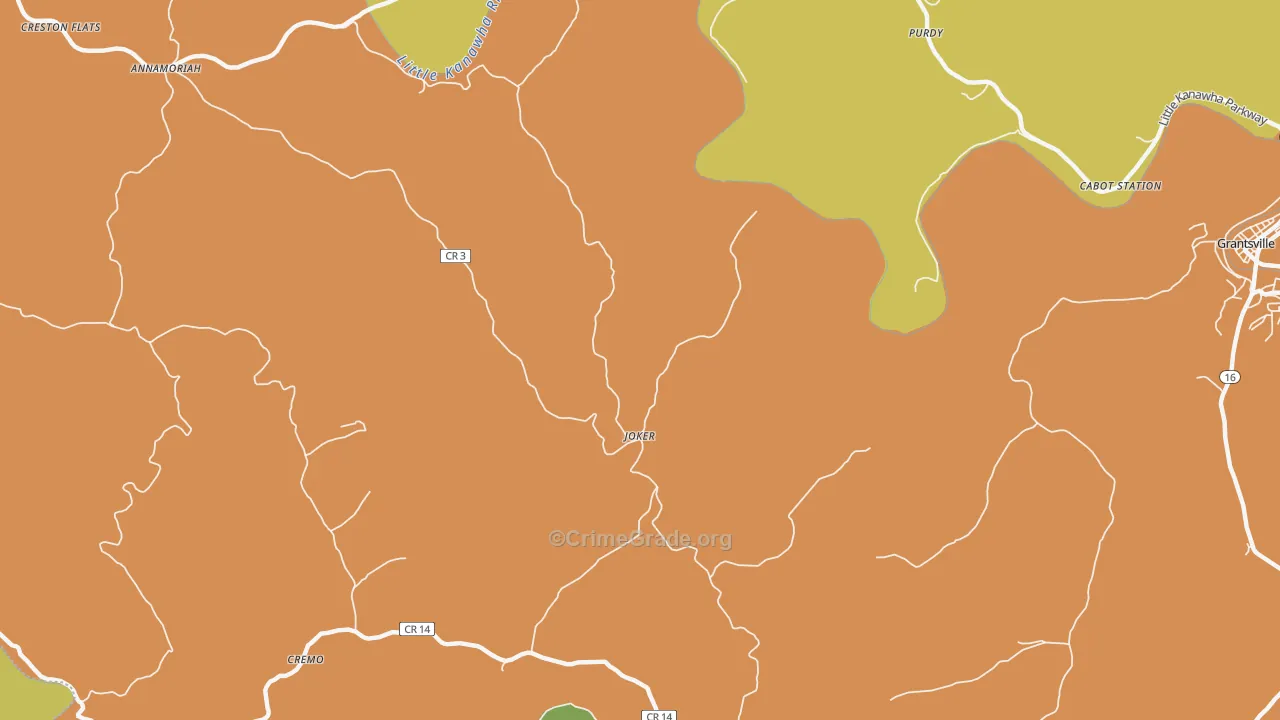 Joker, WV Map of Murder Rates