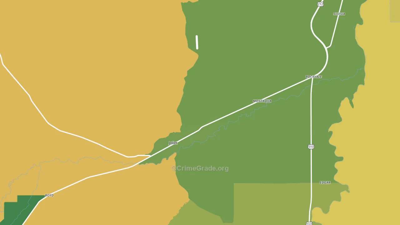 Joliet, MT Map of Murder Rates