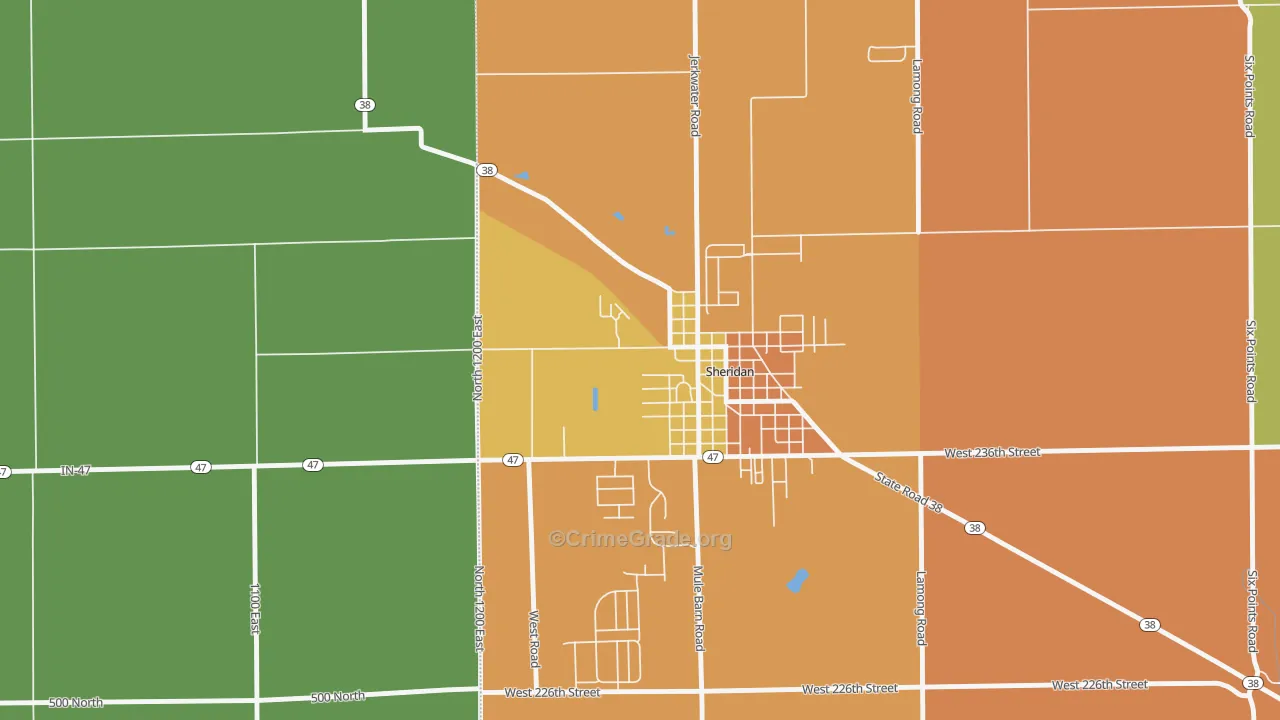 Jolietville, IN Map of Murder Rates
