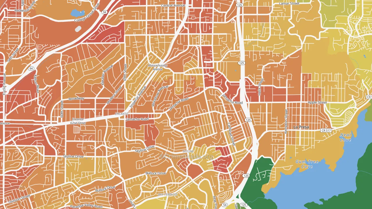 Jomacha-Lomita, San Diego, CA Map of Murder Rates