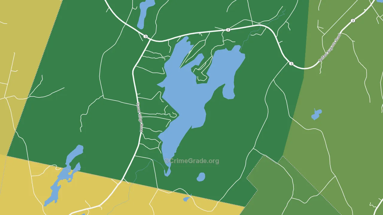 Jones Corner, ME Map of Murder Rates