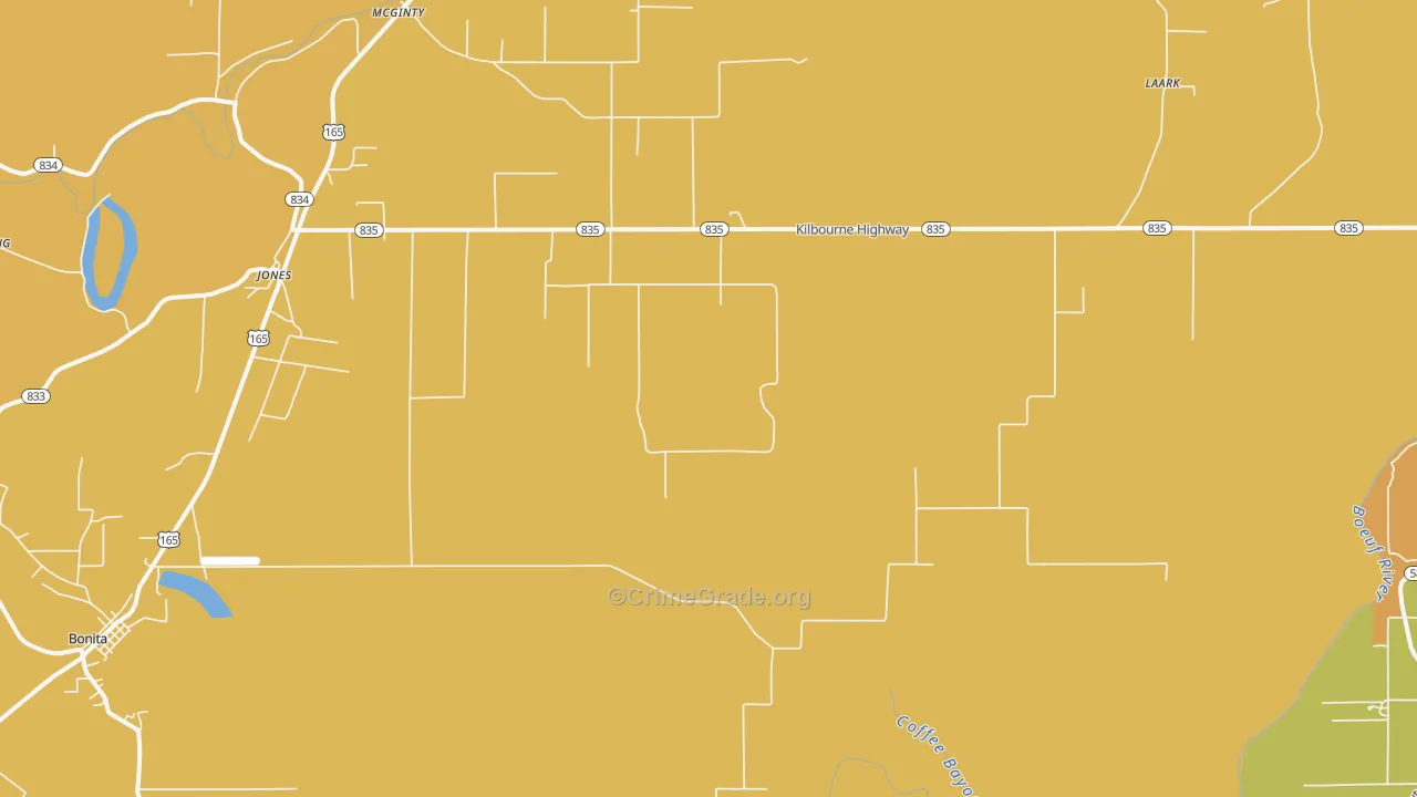 Jones, LA Map of Murder Rates