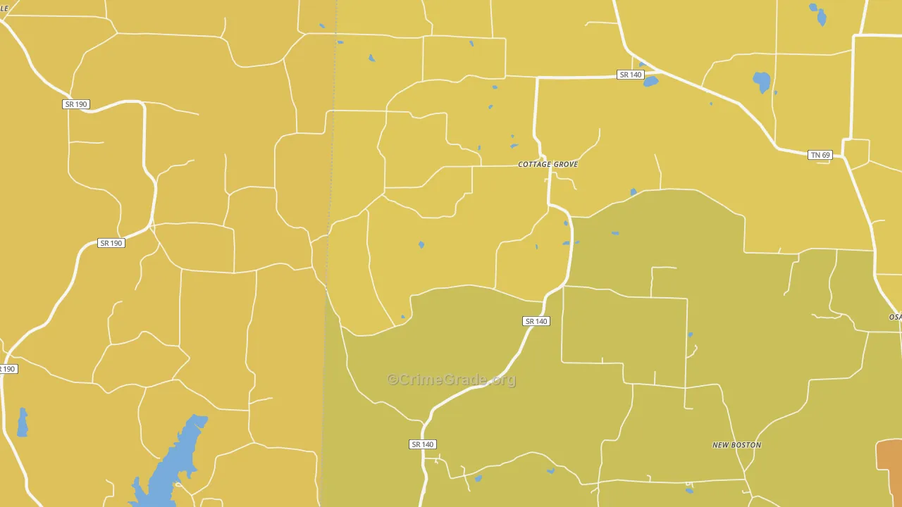 Jones Mill, TN Map of Murder Rates