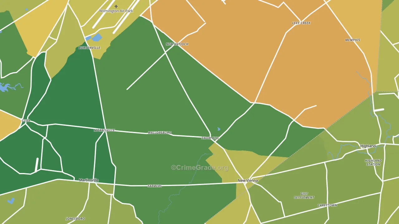 Jonesboro, OH Map of Murder Rates