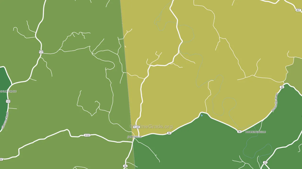 Jonesville, KY Map of Murder Rates