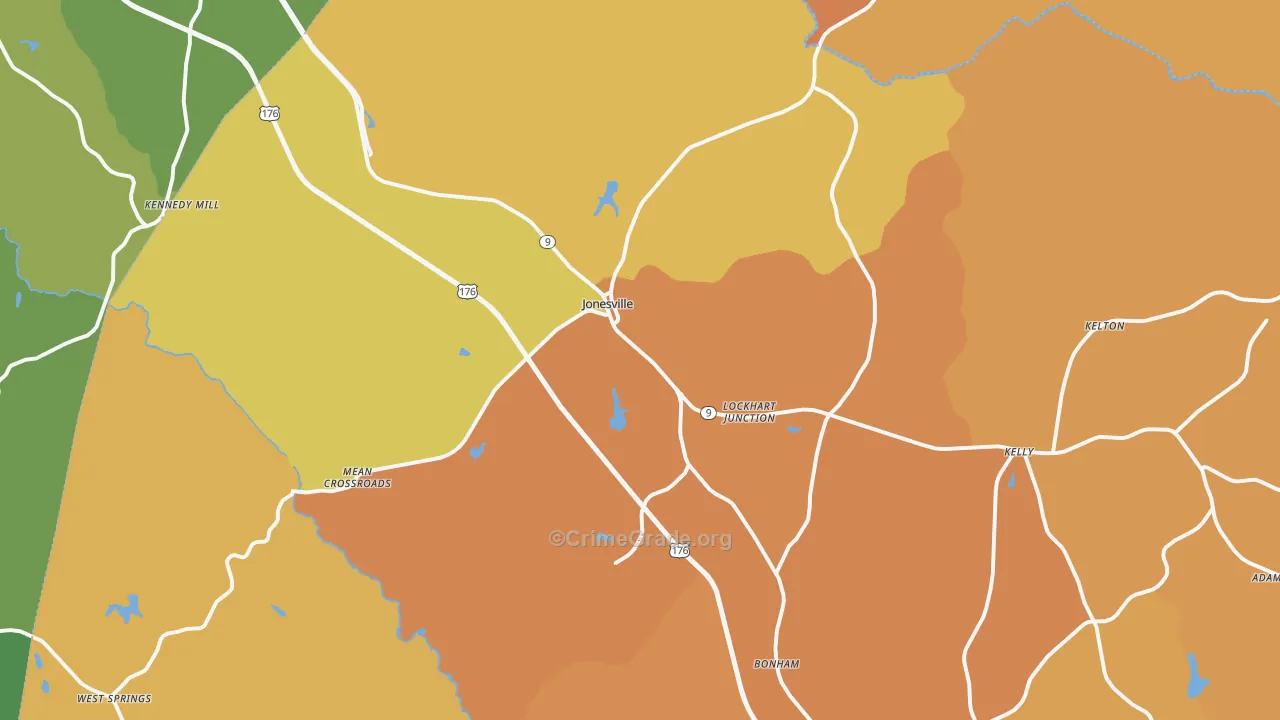 Jonesville, SC Map of Murder Rates