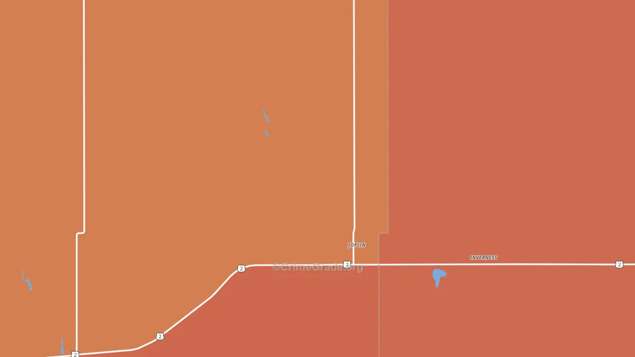 Joplin, MT Map of Murder Rates