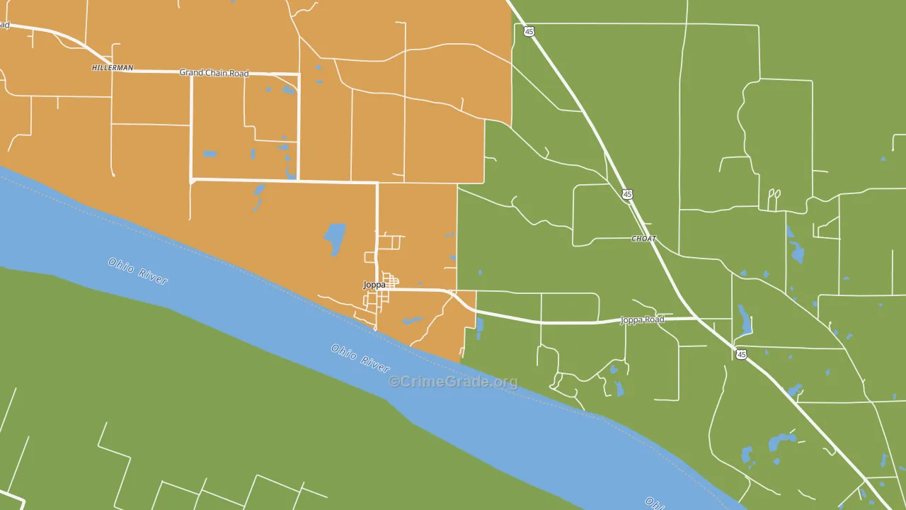 Joppa, IL Map of Murder Rates