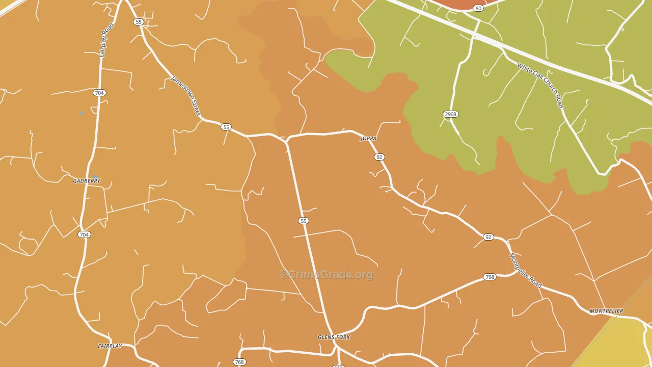 Joppa, KY Map of Murder Rates