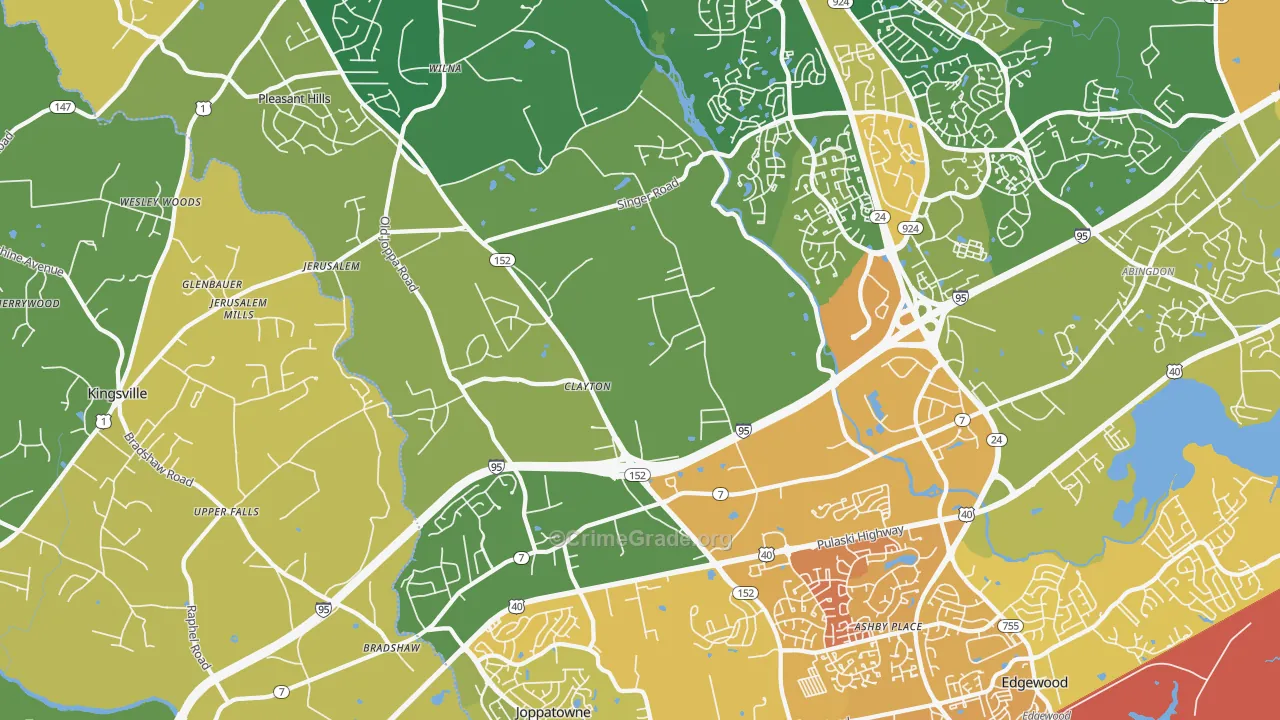Joppa, MD Map of Murder Rates