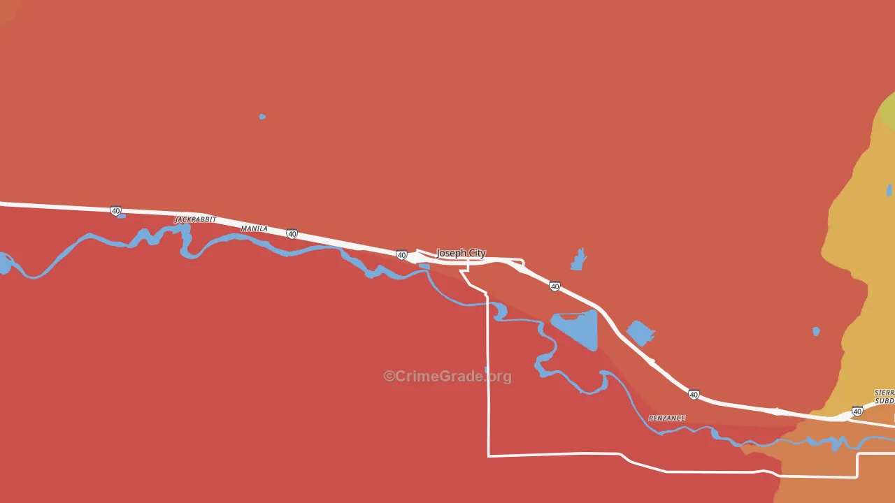 Joseph City, AZ Map of Murder Rates