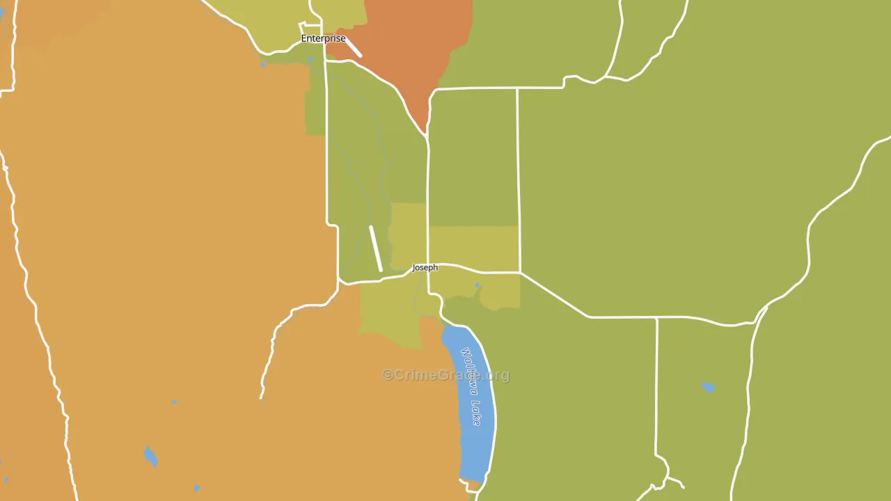 Joseph, OR Map of Murder Rates