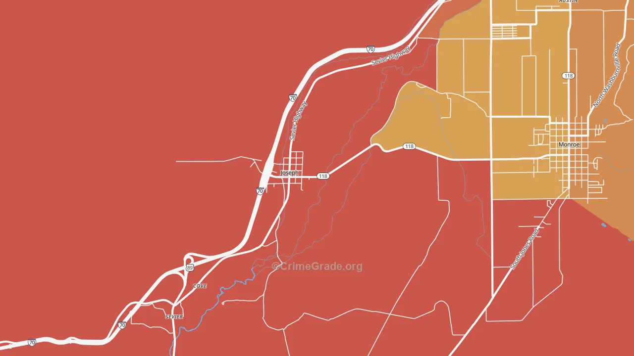 Joseph, UT Map of Murder Rates