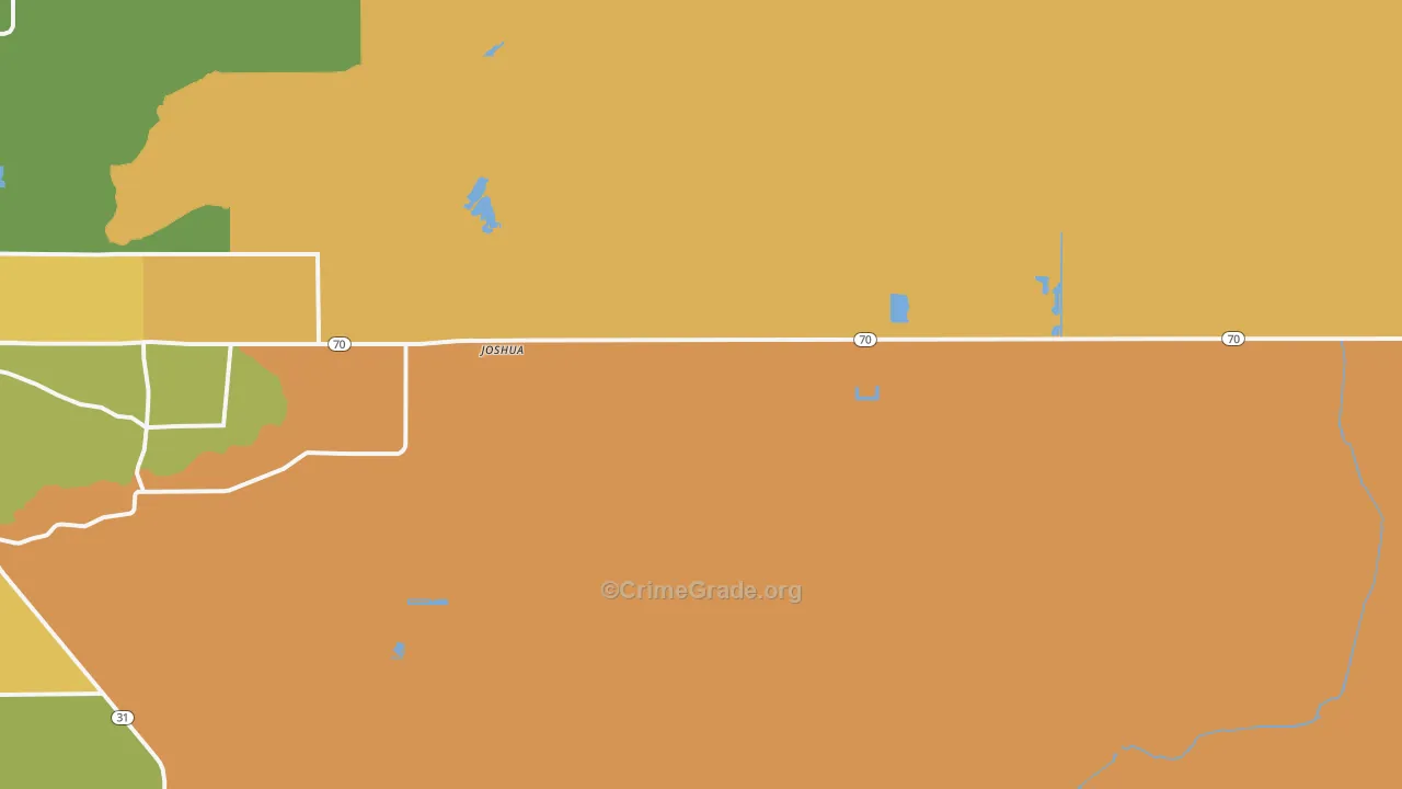 Joshua, FL Map of Murder Rates