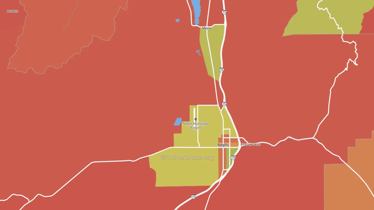 Juab County, UT Map of Murder Rates