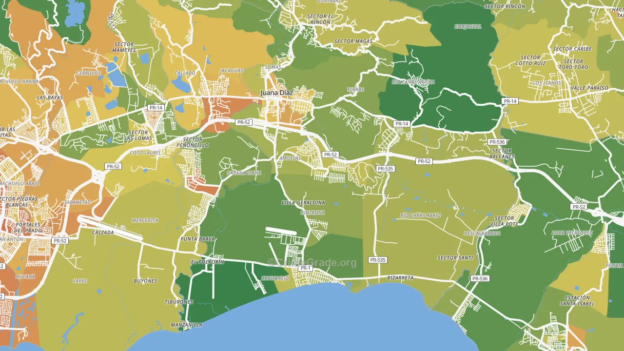 Juana Diaz, PR Map of Murder Rates