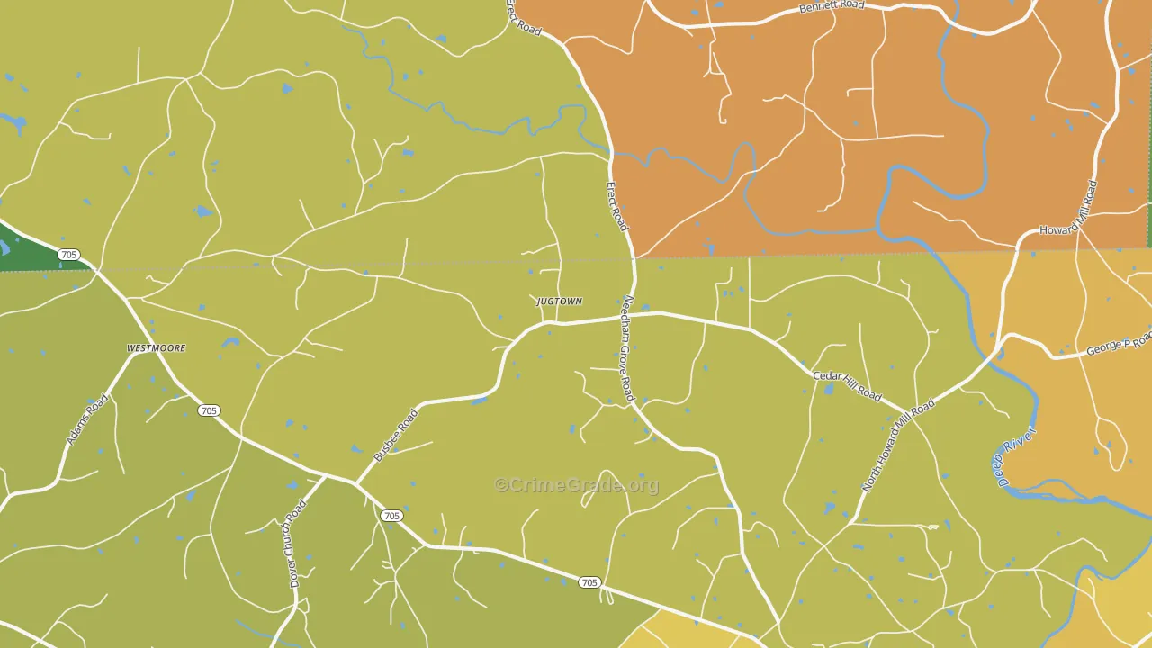 Jugtown, NC Map of Murder Rates
