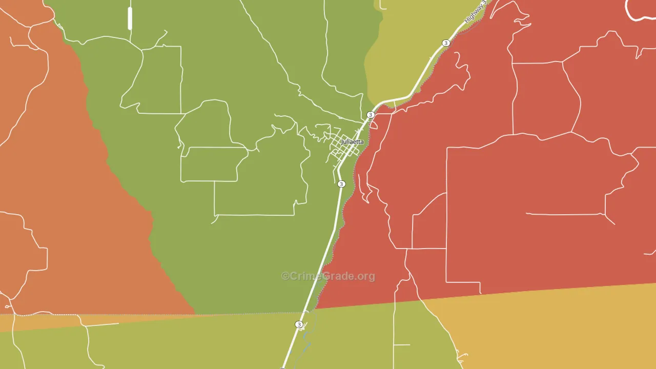 Juliaetta, ID Map of Murder Rates