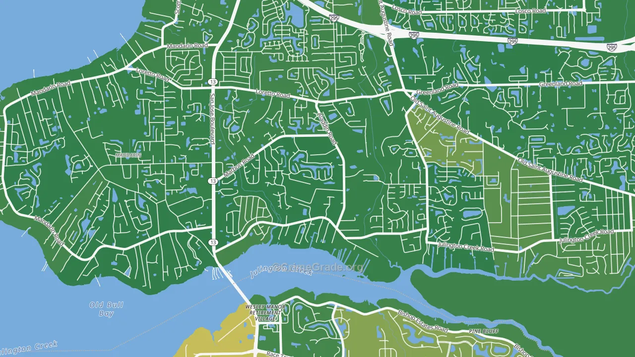 Julington Creek, Jacksonville, FL Map of Murder Rates