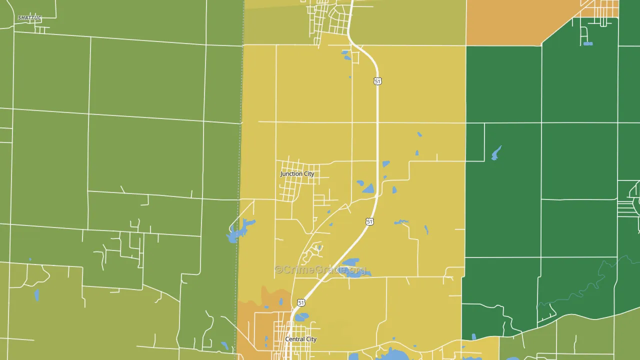 Junction City, IL Map of Murder Rates