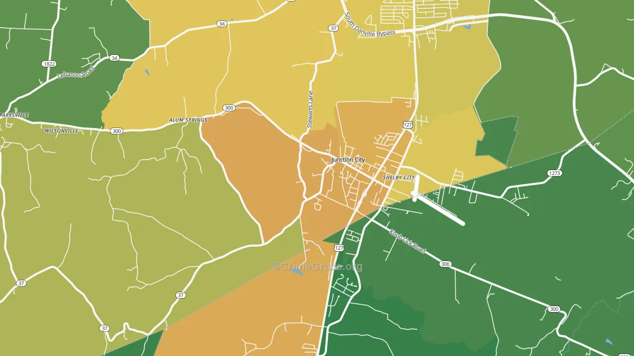 Junction City, KY Map of Murder Rates
