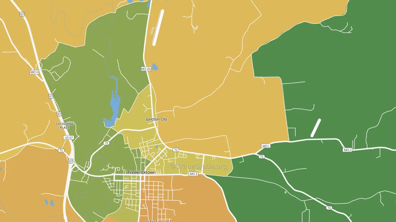 Junction City, MO Map of Murder Rates