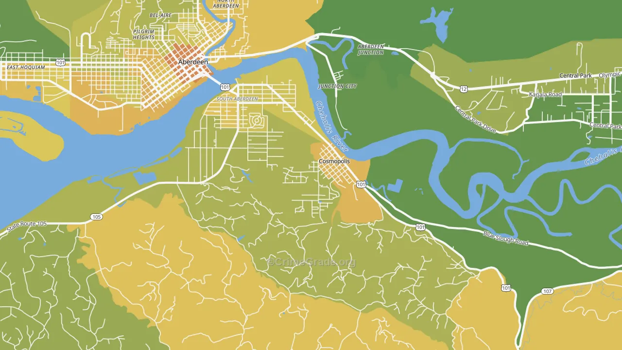 Junction City, WA Map of Murder Rates