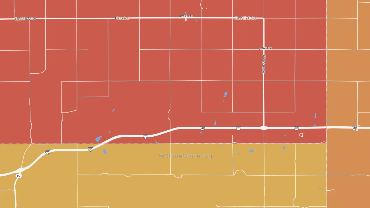 Juniata, KS Map of Murder Rates